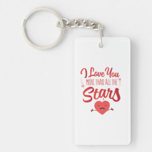 Couple Art I Love You More Than All The Stars Key Ring
