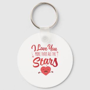Couple Art I Love You More Than All The Stars Key Ring