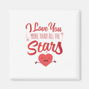 Couple Art I Love You More Than All The Stars Magnet