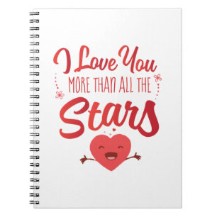 Couple Art I Love You More Than All The Stars Notebook