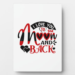 Couple Art I Love You To The Moon Plaque