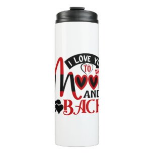 Couple Art I Love You To The Moon Thermal Tumbler