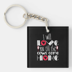 Couple Art I Will Love You Key Ring