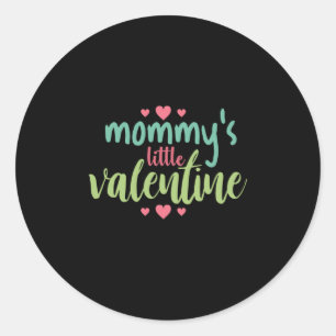 Couple Art Mummy's Little Valentine Classic Round Sticker