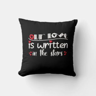 Couple Art Our Love Is Written In The Stars Cushion