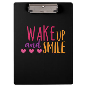Couple Art Wake Up And Smile Clipboard