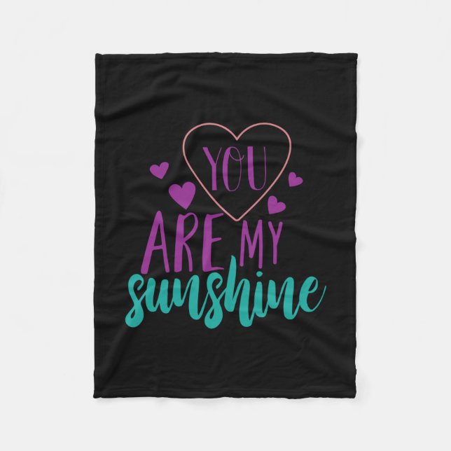 Couple Art You Are My Sunshine Fleece Blanket (Front)
