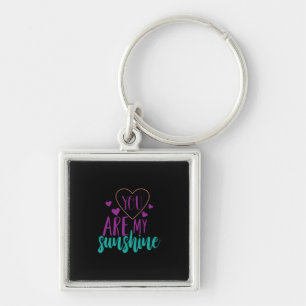 Couple Art You Are My Sunshine Key Ring