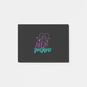 Couple Art You Are My Sunshine Post-it Notes