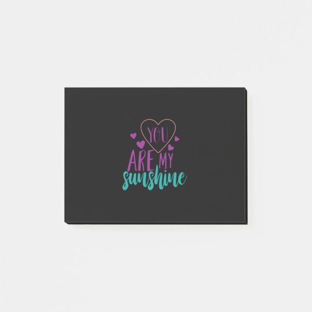 Couple Art You Are My Sunshine Post-it Notes (Front)