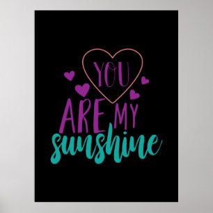 Couple Art You Are My Sunshine Poster