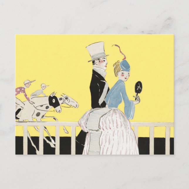 Couple At The Races Postcard (Front)