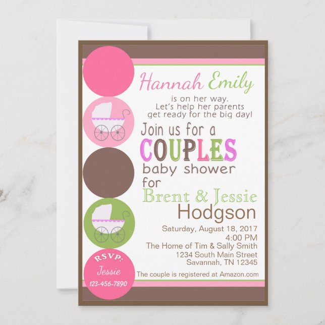 Couple Baby Shower Invitation (Front)