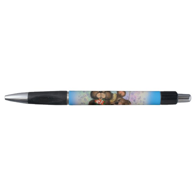 Couple Bear with Heart Balloon Pen Gift (Front)