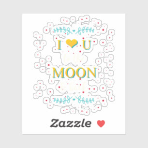 Couple Bedroom Decor I Love You Moon Quote
