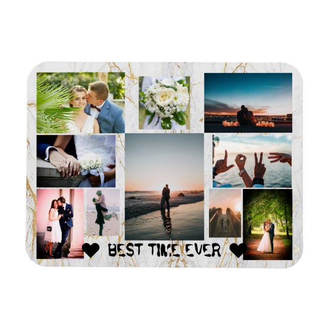 Couple BEST TIME EVER Personalised Valentine's Magnet (Horizontal)