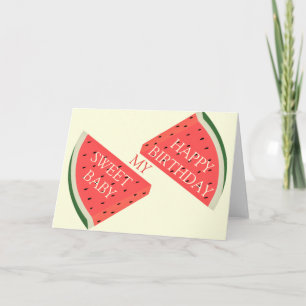 Couple Birthday Card My Sweet Baby - I Love You