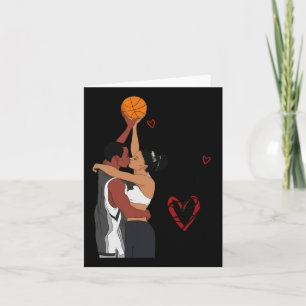 Couple Black Basketball I Love You Double Or Nothi Card