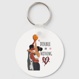Couple Black Sketll Movies I Love You Card History Key Ring