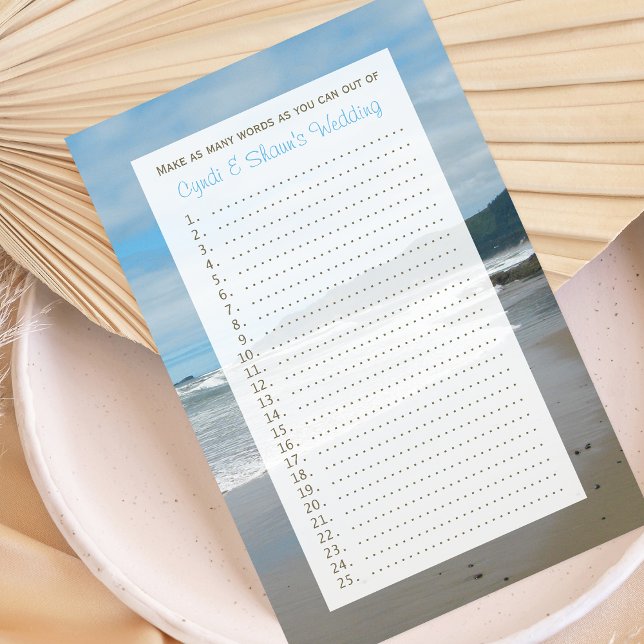 Couple Bridal Wedding Shower Games - Beach (Creator Uploaded)