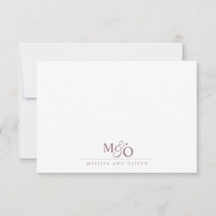 Couple Brown Mocha Ampersand Monogram Card
