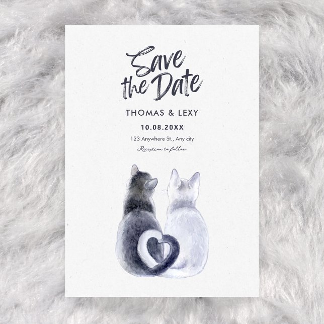 Couple cat wedding invitation (Creator Uploaded)