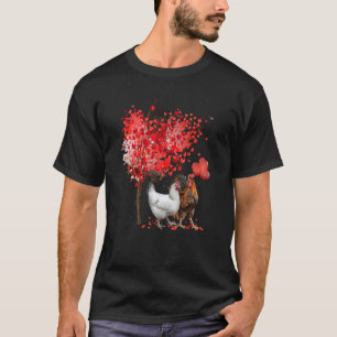 Couple Chicken Valentines Day Three Tree And Raini T-Shirt