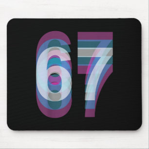 Couple Costume 67 Six Seven Meme Funny Mouse Pad