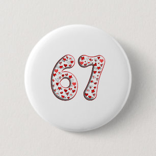 Couple Costume Duo 67 Meme Six Seven Valentines Da 6 Cm Round Badge