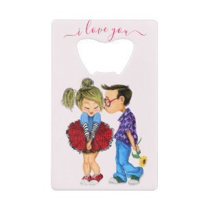 Couple Credit Card Bottle Opener - Love
