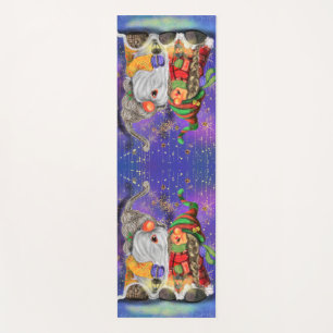 Couple Cute Gnomes Singing Happy Christmas Song Yoga Mat