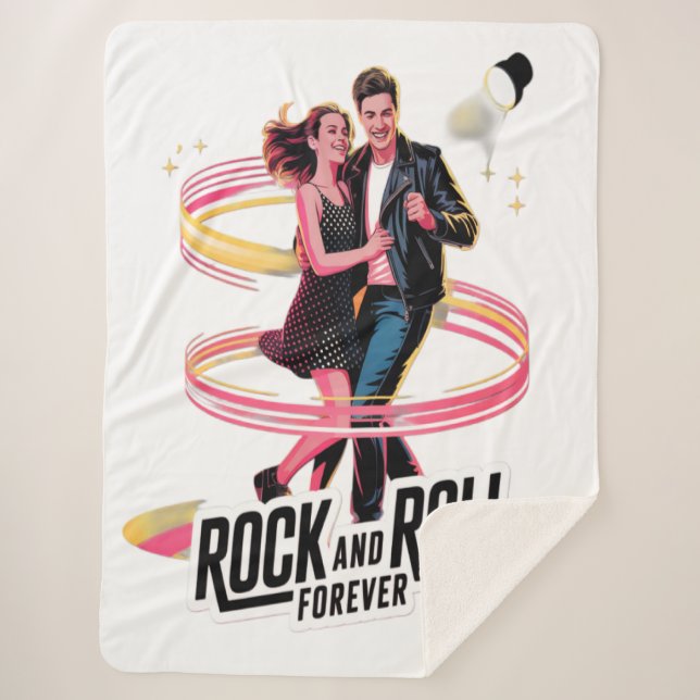 Couple dance  sherpa blanket (Front)