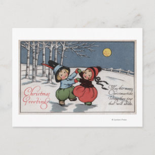 Couple Dancing in Moonlight Postcard