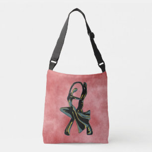 Couple dancing in the night crossbody bag