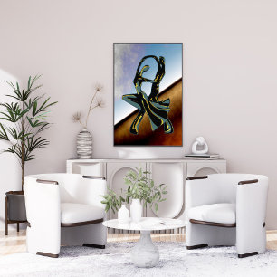 Couple dancing in the night poster