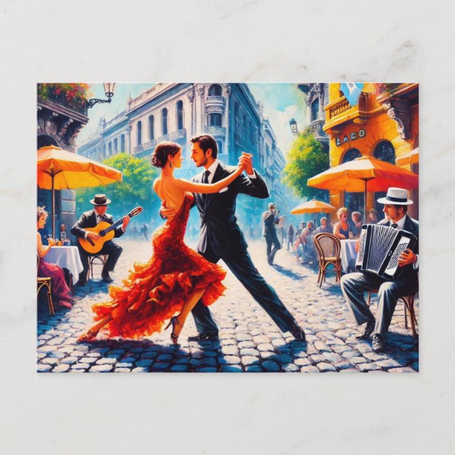 Couple dancing in the tango in Argentina Postcard (Front)