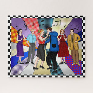 Couple Dancing    Retro Nostalgic 1950's Jigsaw Puzzle