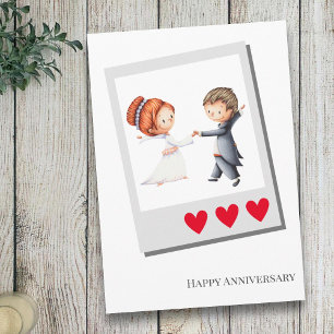 Couple Dancing Wedding Anniversary  Card