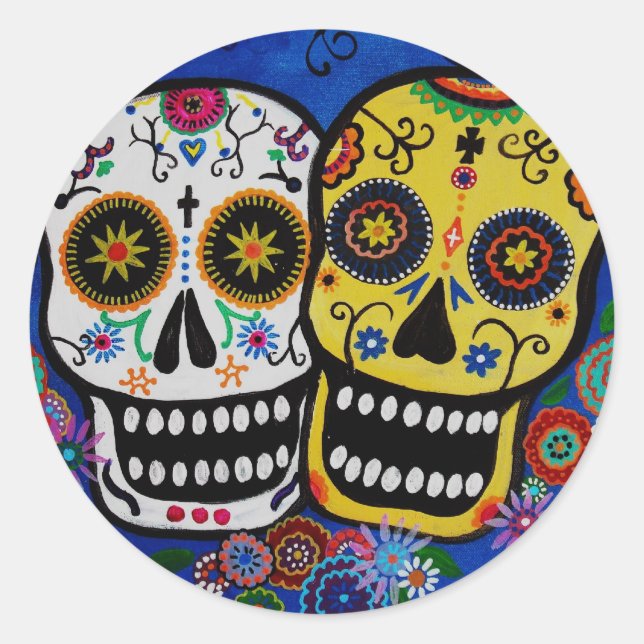 COUPLE DAY OF THE DEAD STICKERS (Front)