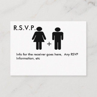 Couple Diagram Funny  RSVP Card