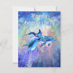 Couple Dolphin Anniversary Card