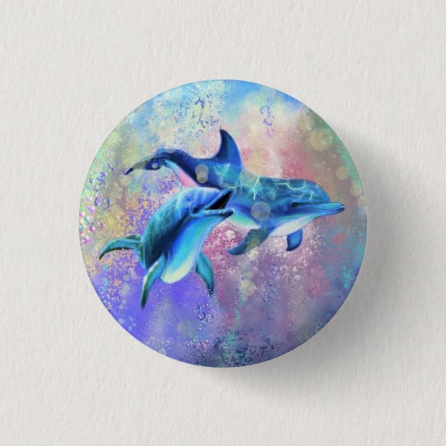 Couple Dolphin Button (Front)