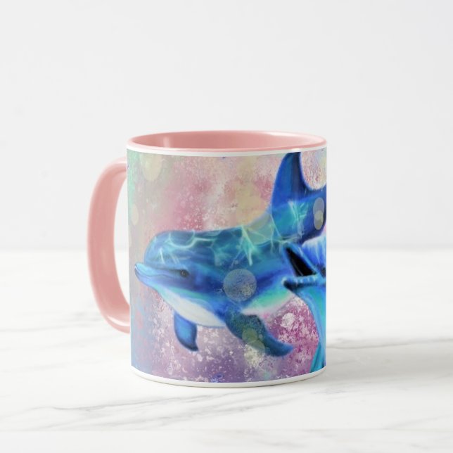 Couple Dolphin Coffee Mug (Front Left)