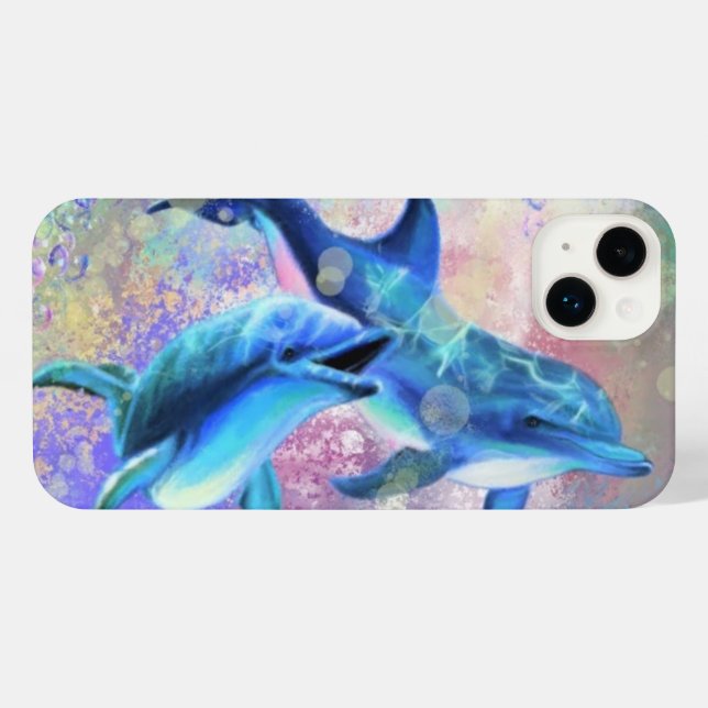Couple Dolphin iPhone Case (Back Horizontal)