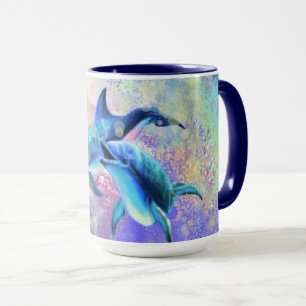 Couple Dolphin Mug Happy Family