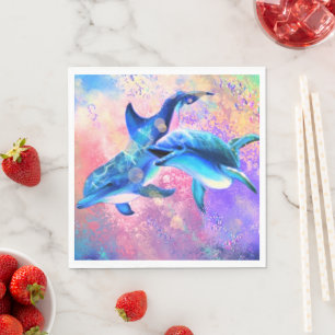 Couple Dolphin Napkins