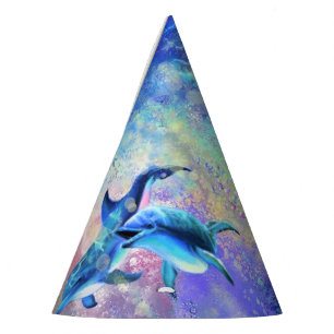 Couple Dolphin Paper Party Hat
