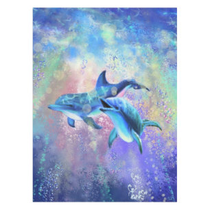 Couple Dolphin Tablecloth