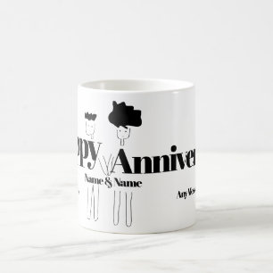 Couple Doodle Anniversary Coffee Mug