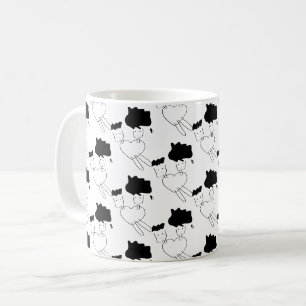 couple doodle pattern coffee mug